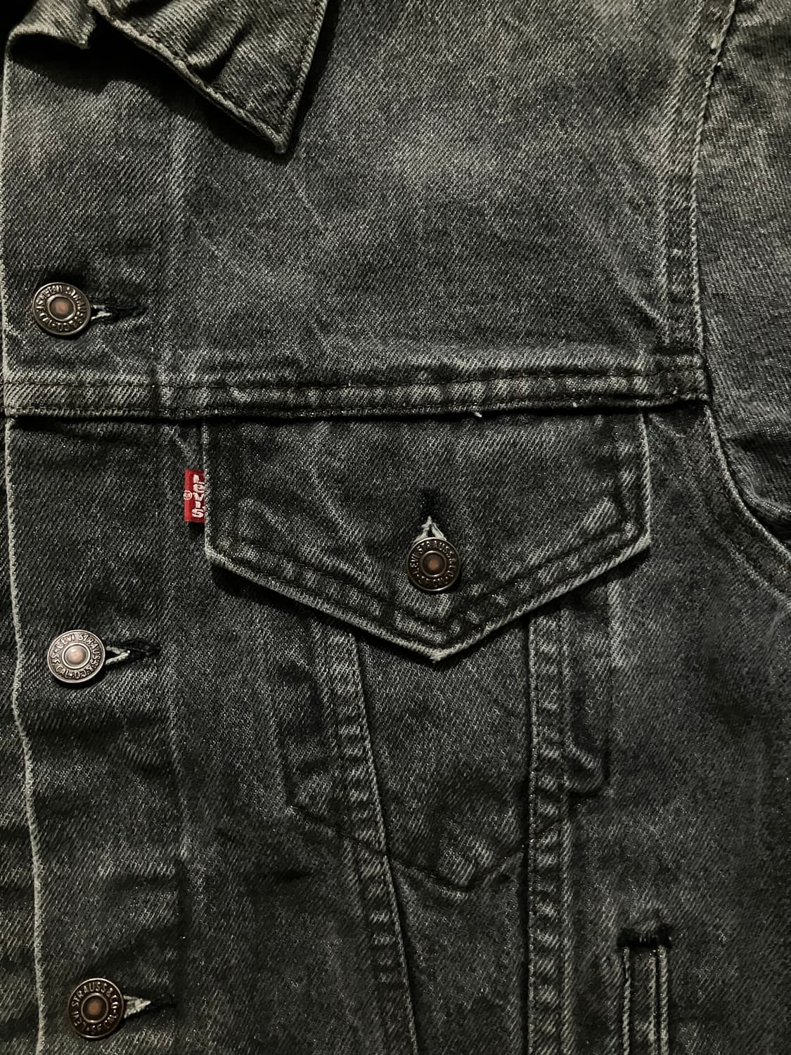 🇺🇸 80s USA 빈티지 리바이스 70506 블랙 데님 자켓 상품이미지3
