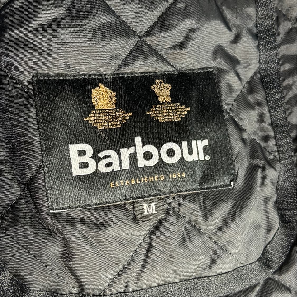 [M] 바버 퀄팅자켓 블랙 상품이미지7