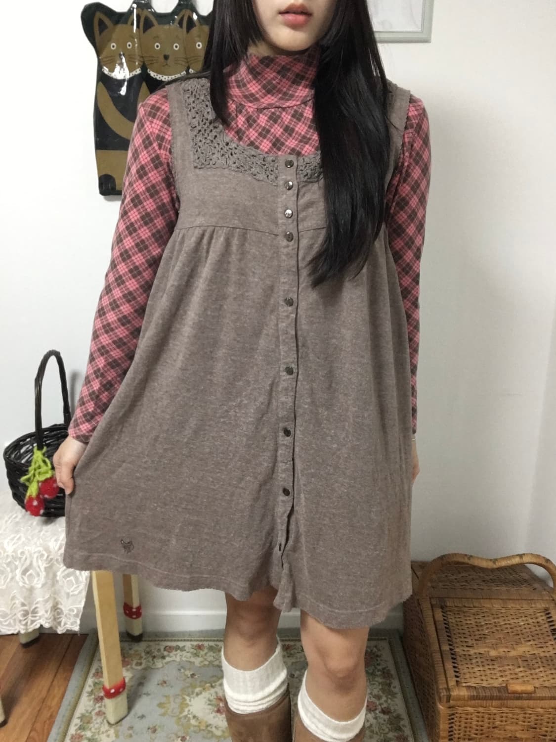 Button-up mini dress 상품이미지2