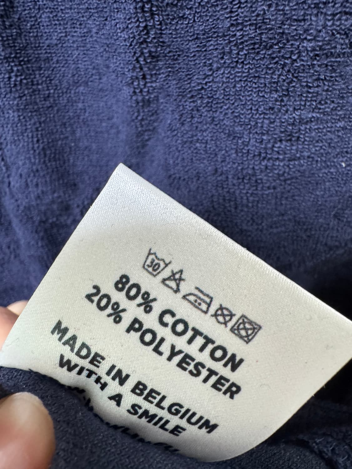 하울린 네이비 테리 코튼 반팔 티셔츠 M 상품이미지4