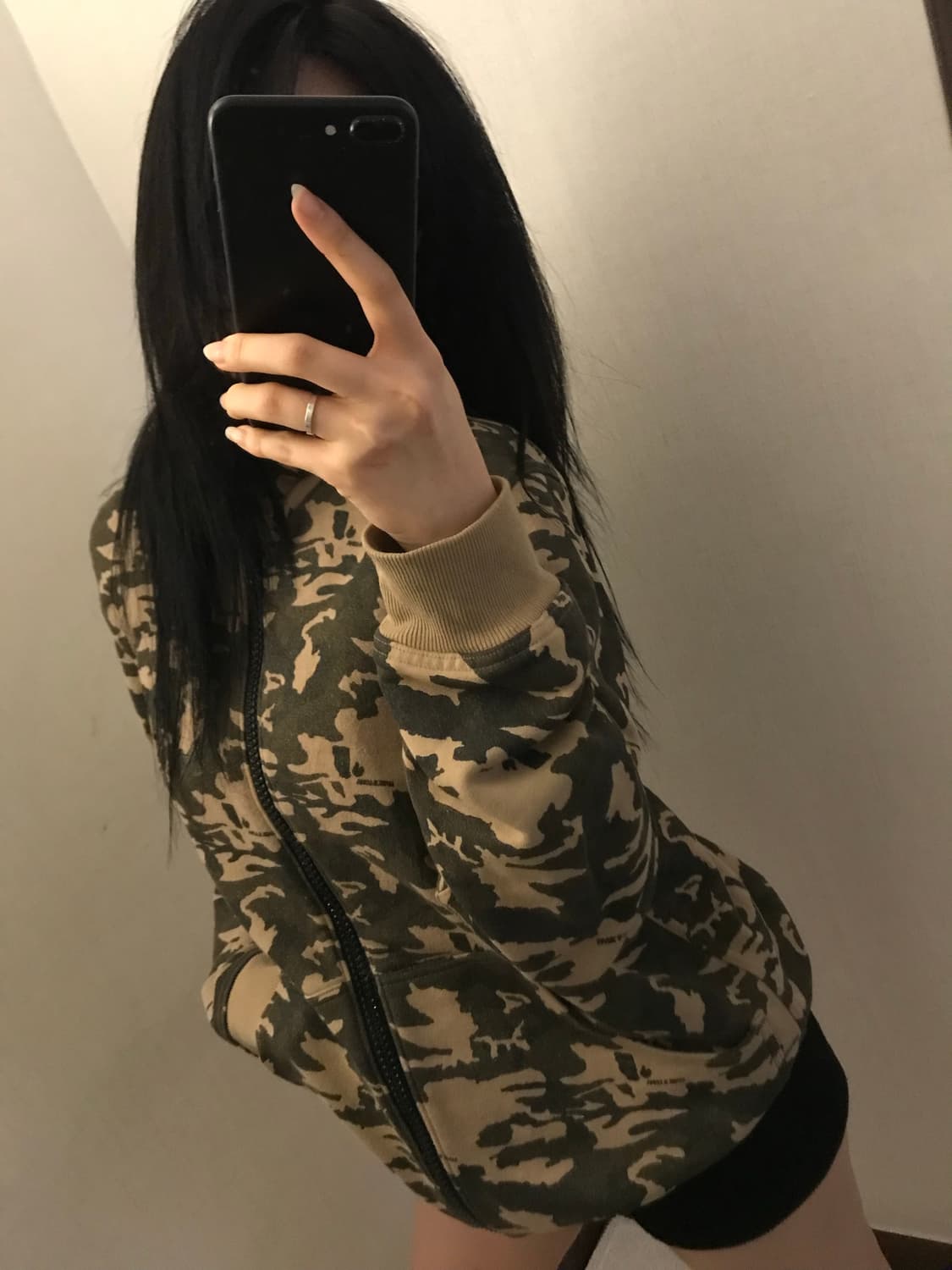 vintage 카모 후드집업 상품이미지2