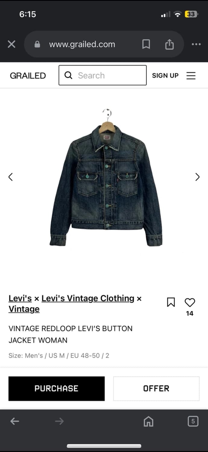 리바이스 빈티지 데님 자켓 상품이미지2