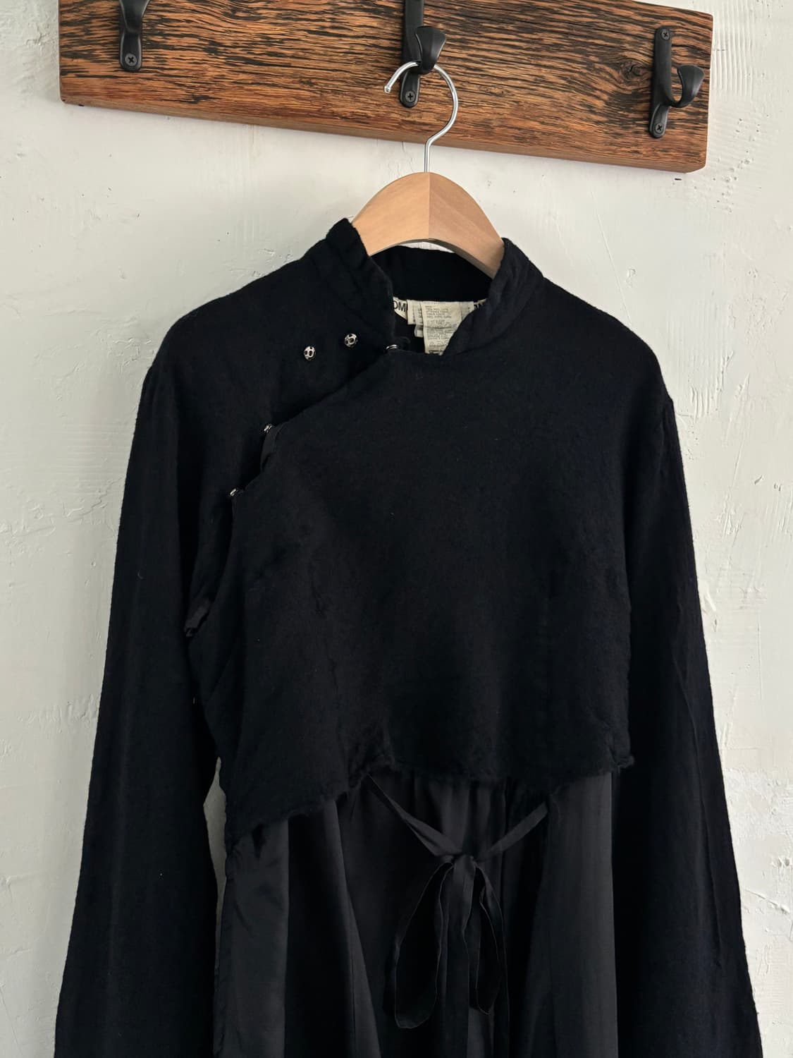 Comme des Garcons 꼼데가르송 블랙 큐프라 레이어드 롱 슬립 상품이미지5