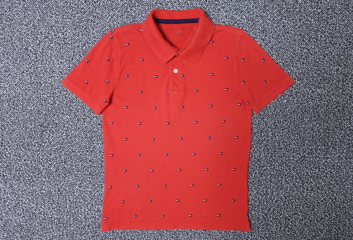 [무료배송][150]타미힐피거 키즈 피케 반팔티 카라티 상품이미지1