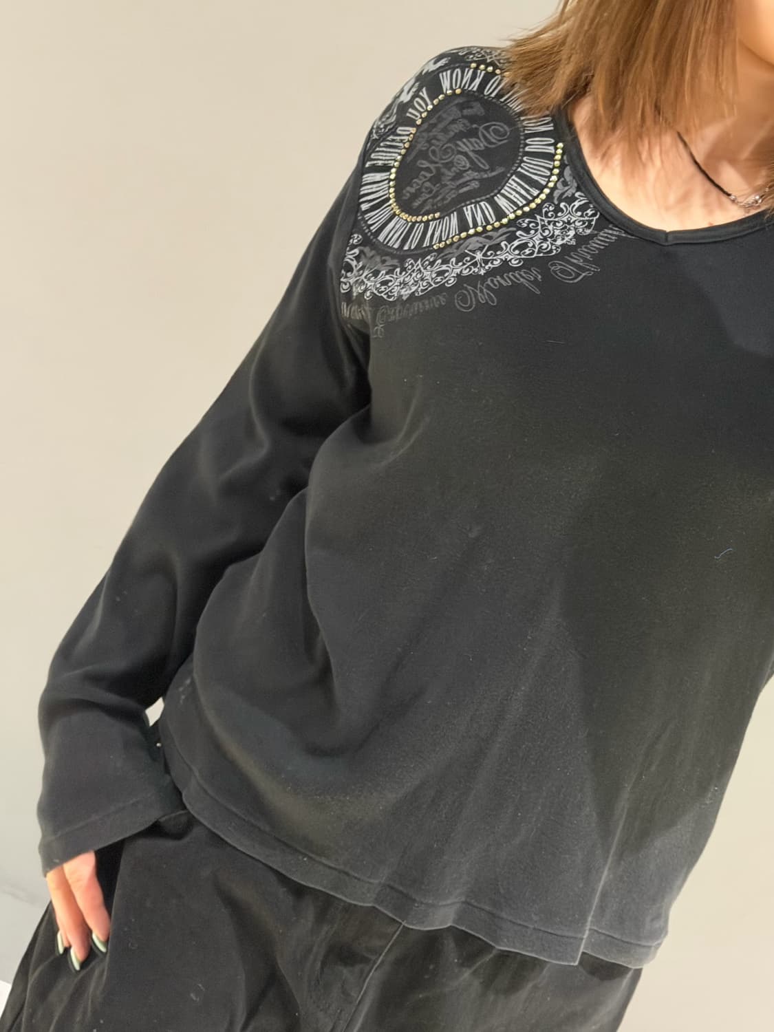 circle printing detail long sleeve 상품이미지4