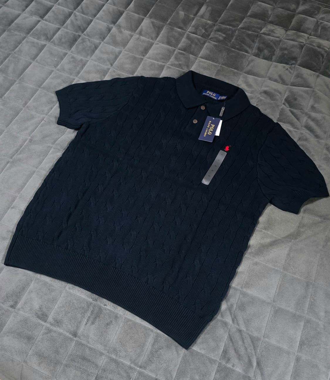 폴로 랄프로렌
케이블 반팔 니트 카라티 네이비 XL 새제품 상품이미지3