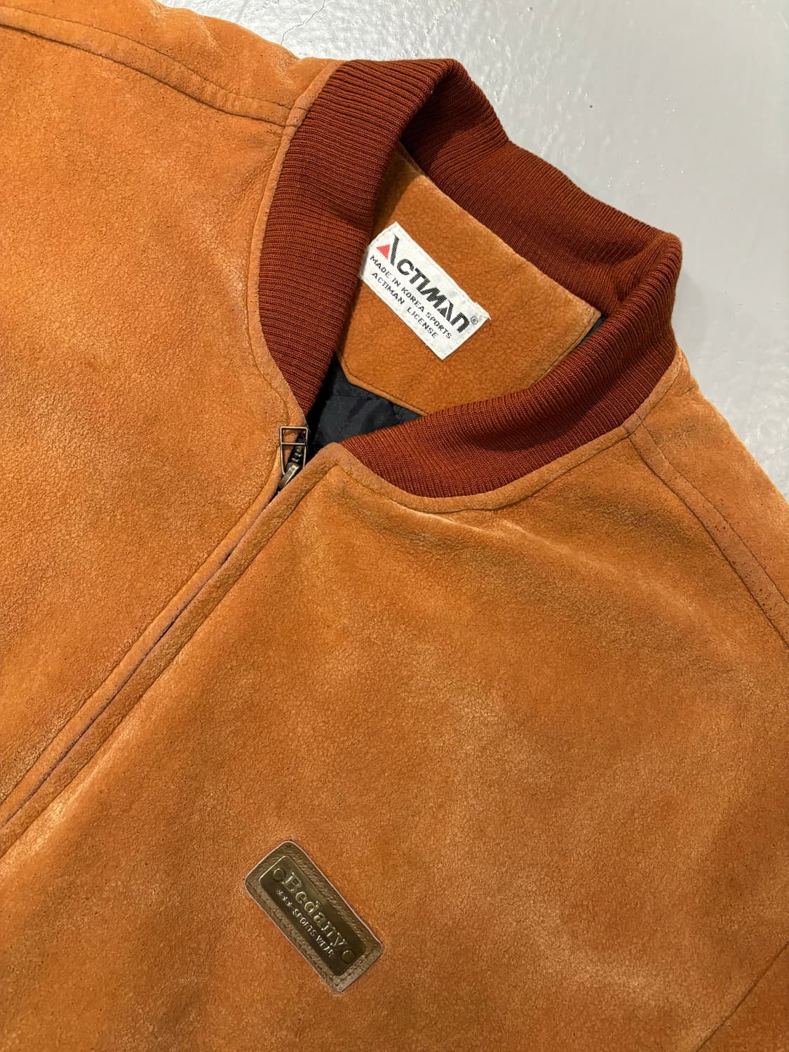 90’s 빈티지 봄버 스웨이드 자켓   상품이미지8