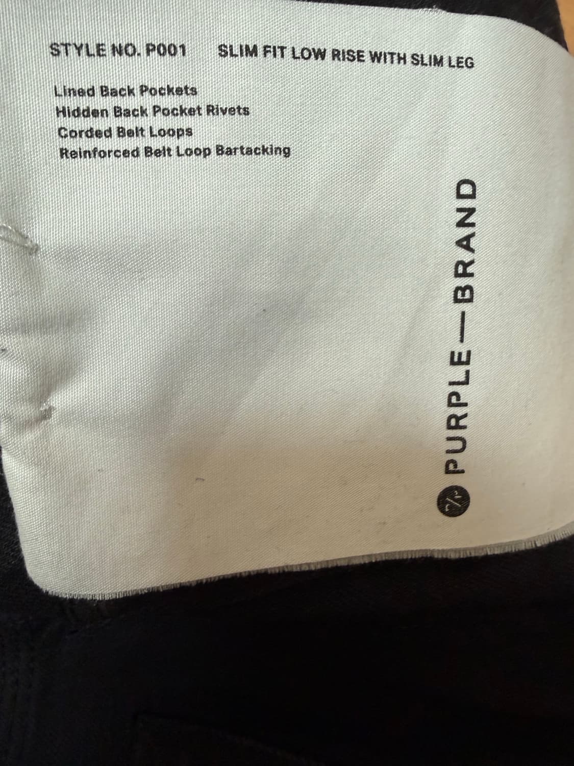 퍼플브랜드 청바지(퍼플진)Purple Brand 블랙 데님 청바지 상품이미지6