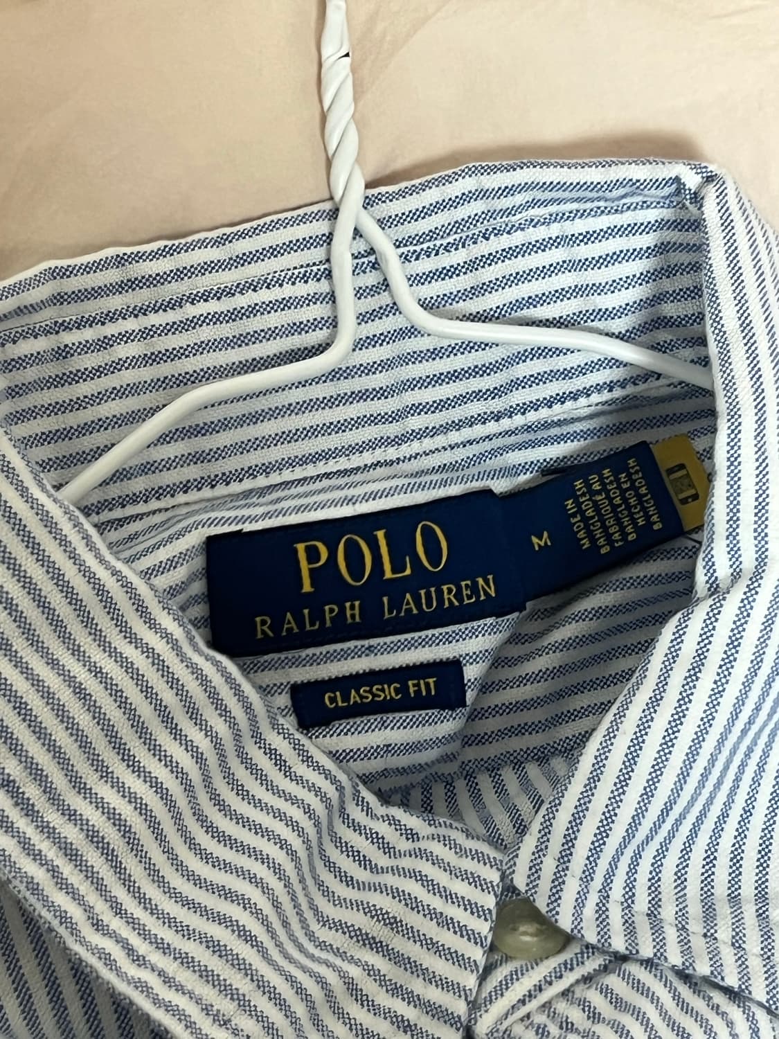 폴로 클래식핏 스트라이프 옥스퍼드 셔츠 M size 상품이미지3