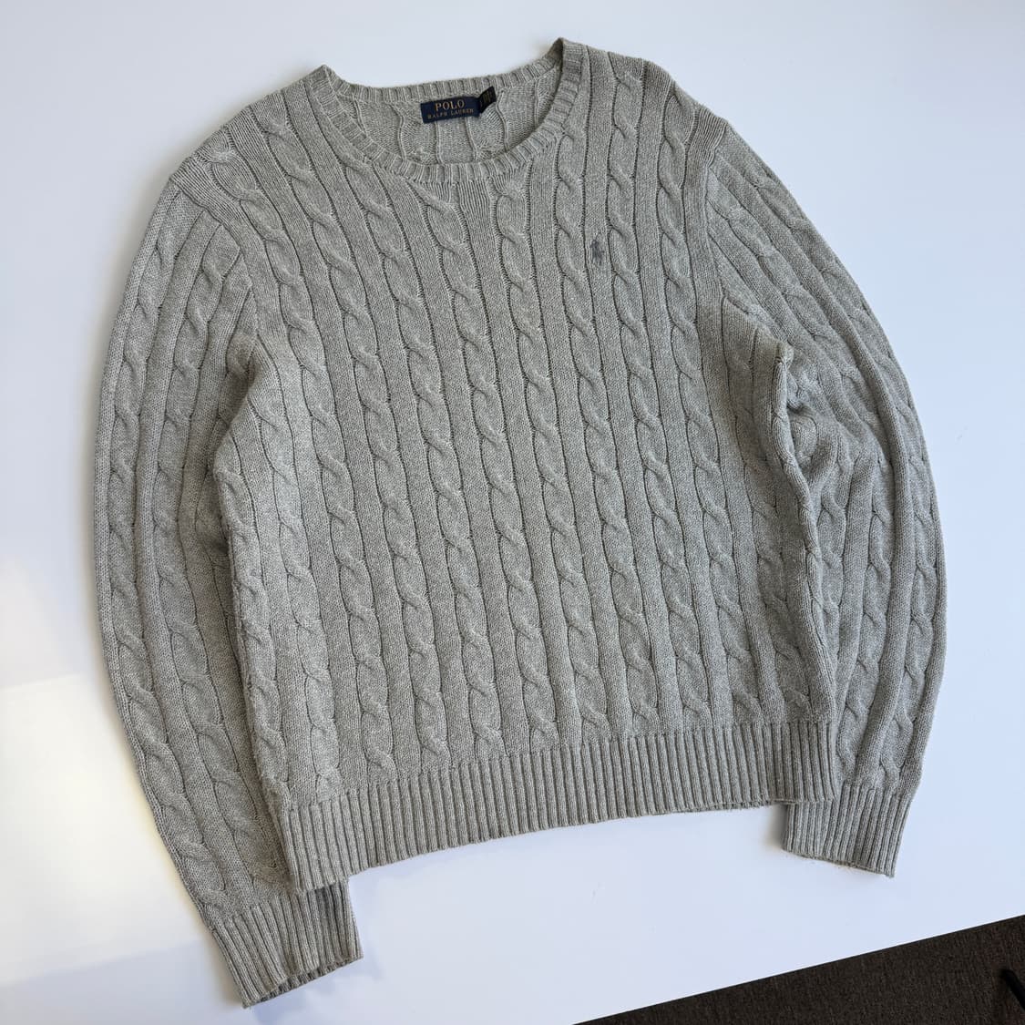 Polo 폴로 랄프로렌 신형 멜란지그레이 케이블 니트 상품이미지1
