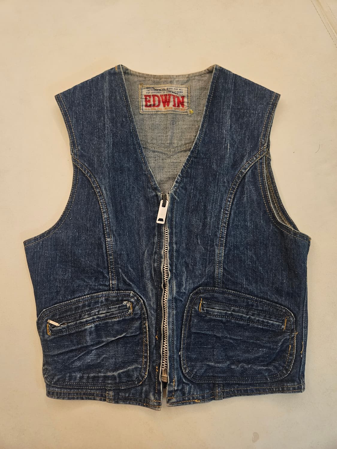 에드윈 데님 베스트 청조끼 상품이미지1