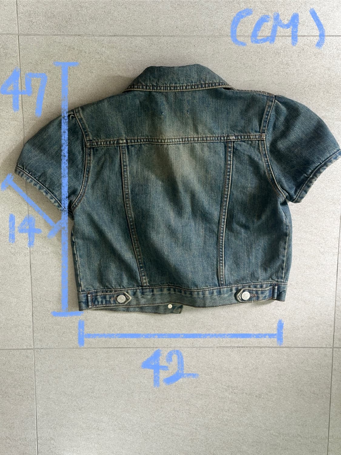 서울베이스드 퍼프 데님 자켓 진청 상품이미지2