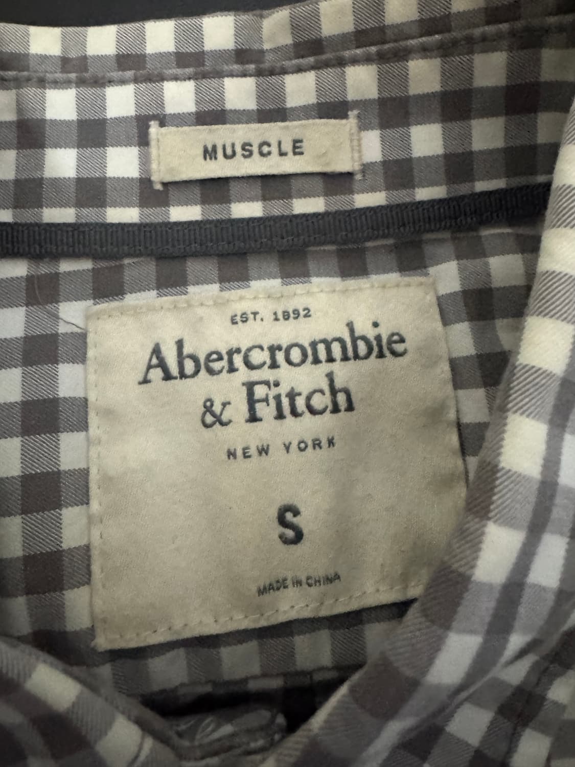 여성 아베크롬비 깅엄 체크 긴팔 셔츠 S ~ M 상품이미지3