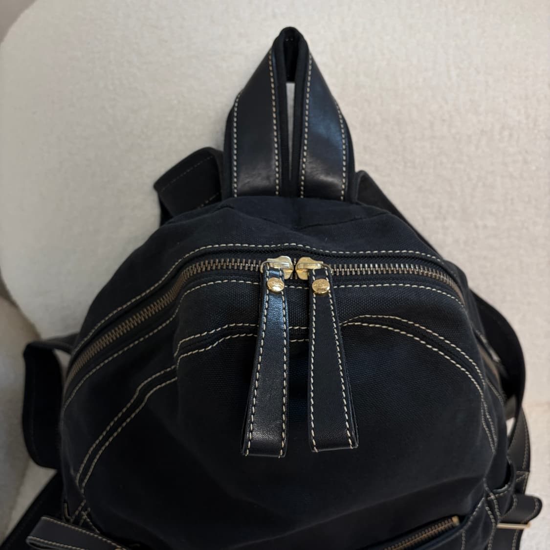 비비안웨스트우드 ORB금장 빅로고 코튼 백팩-블랙 상품이미지3