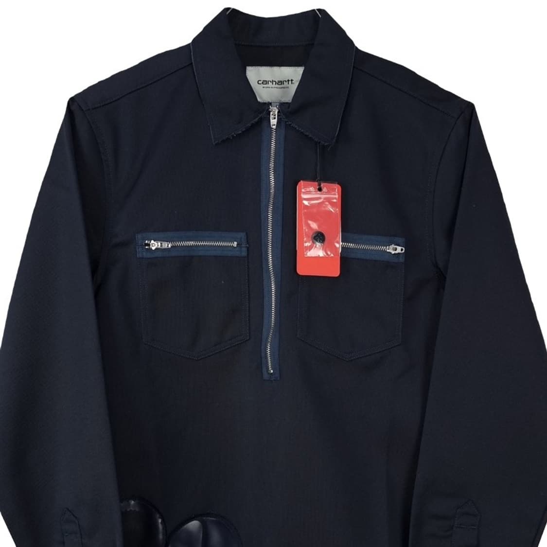 [칼하트 X 슬램잼 ](새상품)하프 집업 풀오버 셔츠 네이비 P01413 상품이미지4