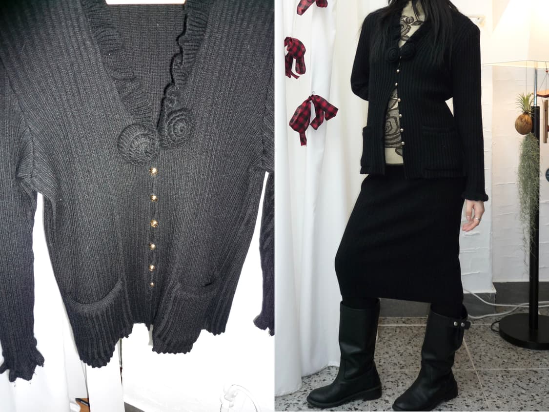 Flower point cardigan 상품이미지1