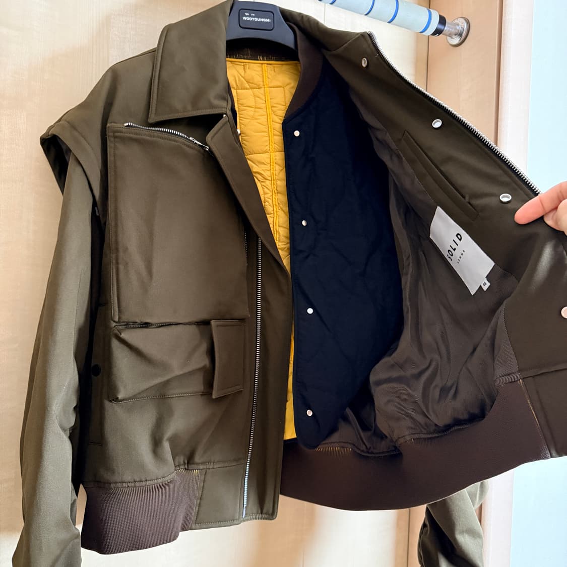 솔리드옴므 22fw 3in1 멀티포켓 패딩 블루종 48 상품이미지3