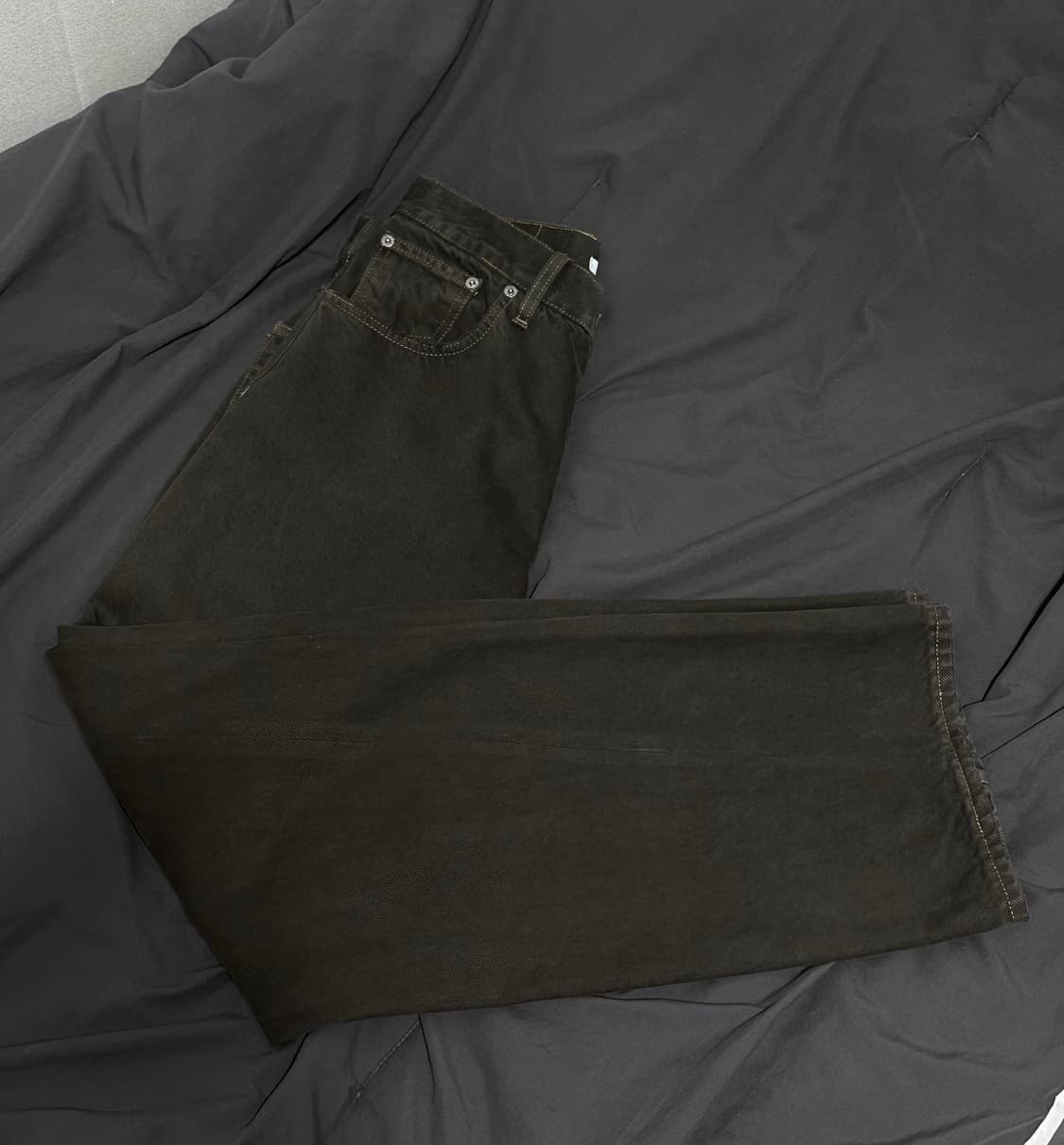 (30/32) 선플라워 와이드 트위스트 데님 브라운 상품이미지2