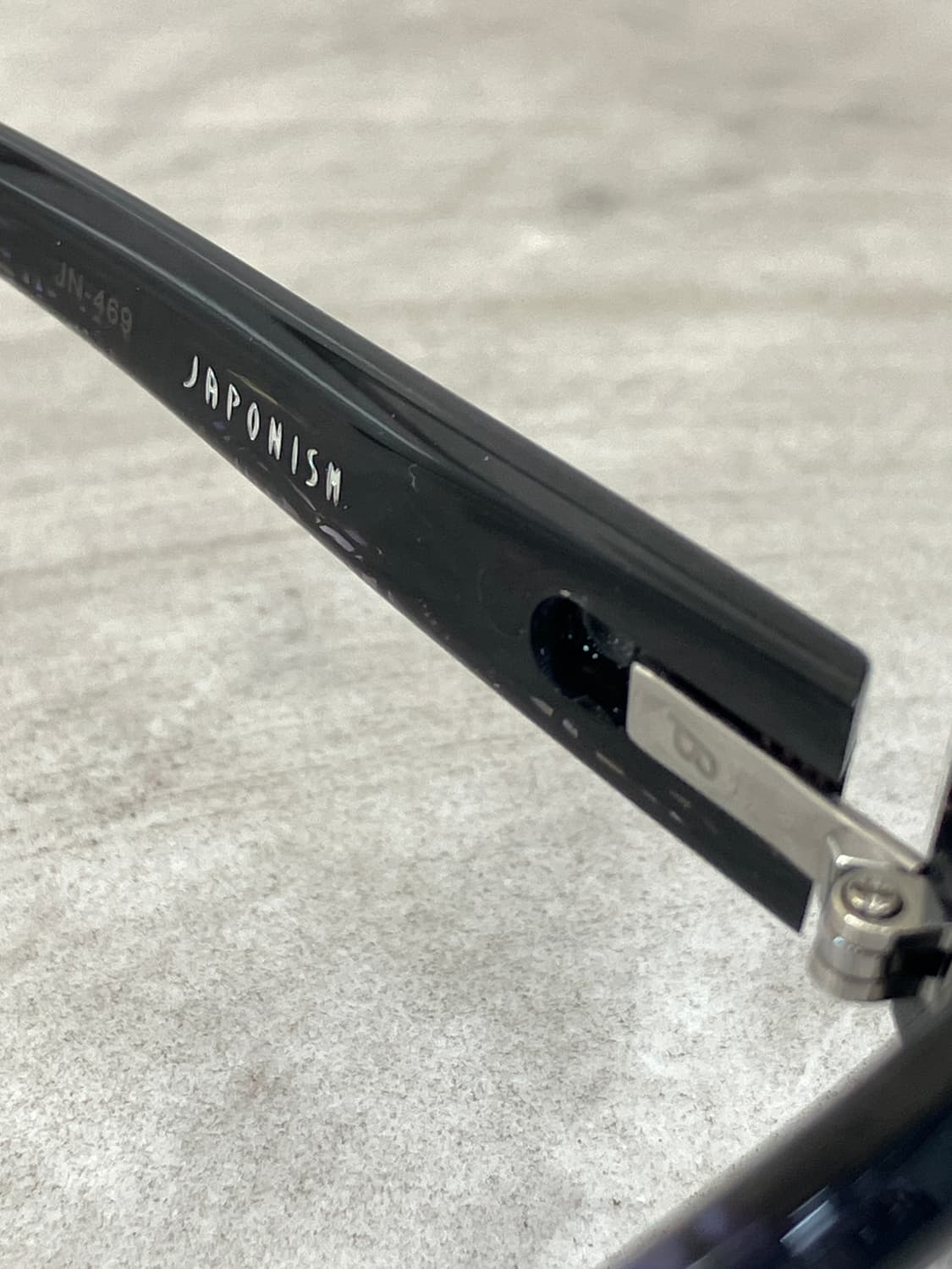 B49 자포니즘 JAPONISM 패턴 블랙 소프트 스퀘어 하금테 안경 상품이미지8