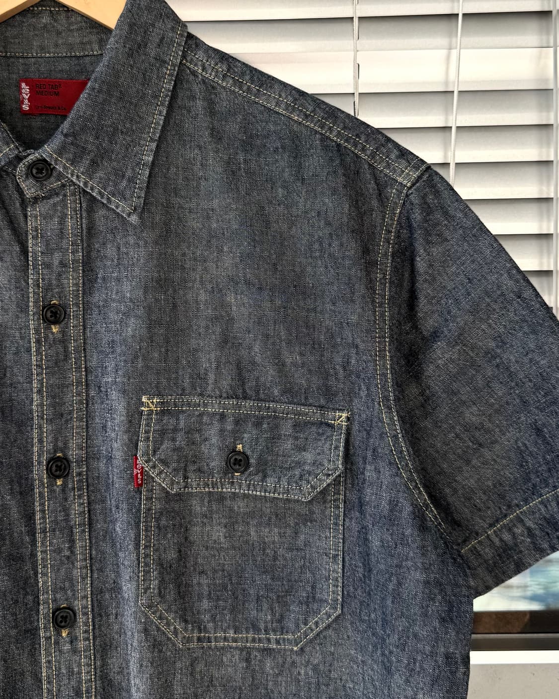 Levis jpn red tab denim half sleeve shir 상품이미지4