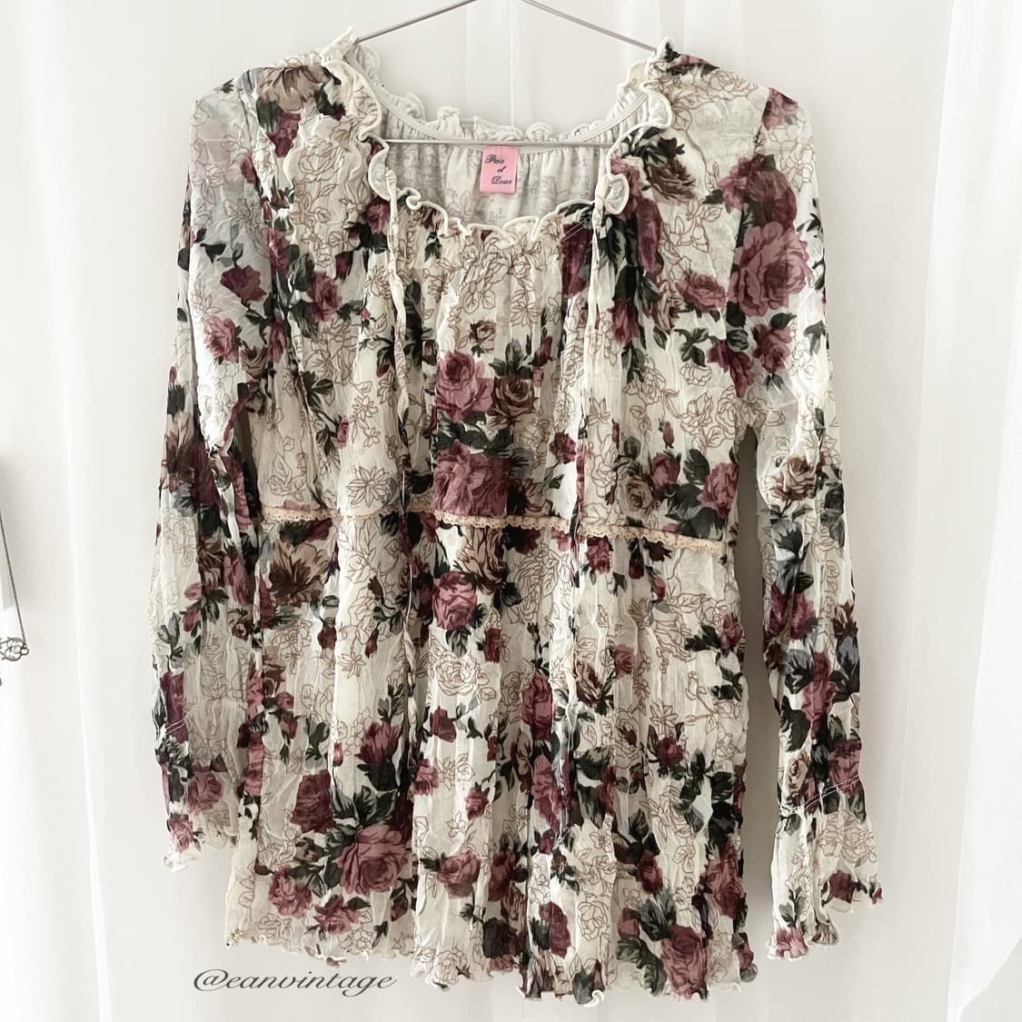 antique flower pattern top  상품이미지8
