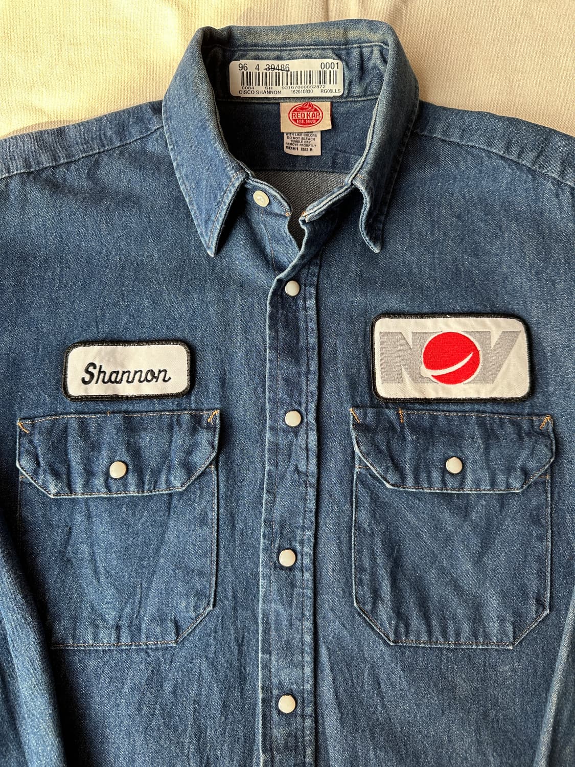 L 레드캡 REDKAP 데님 워크셔츠 상품이미지2
