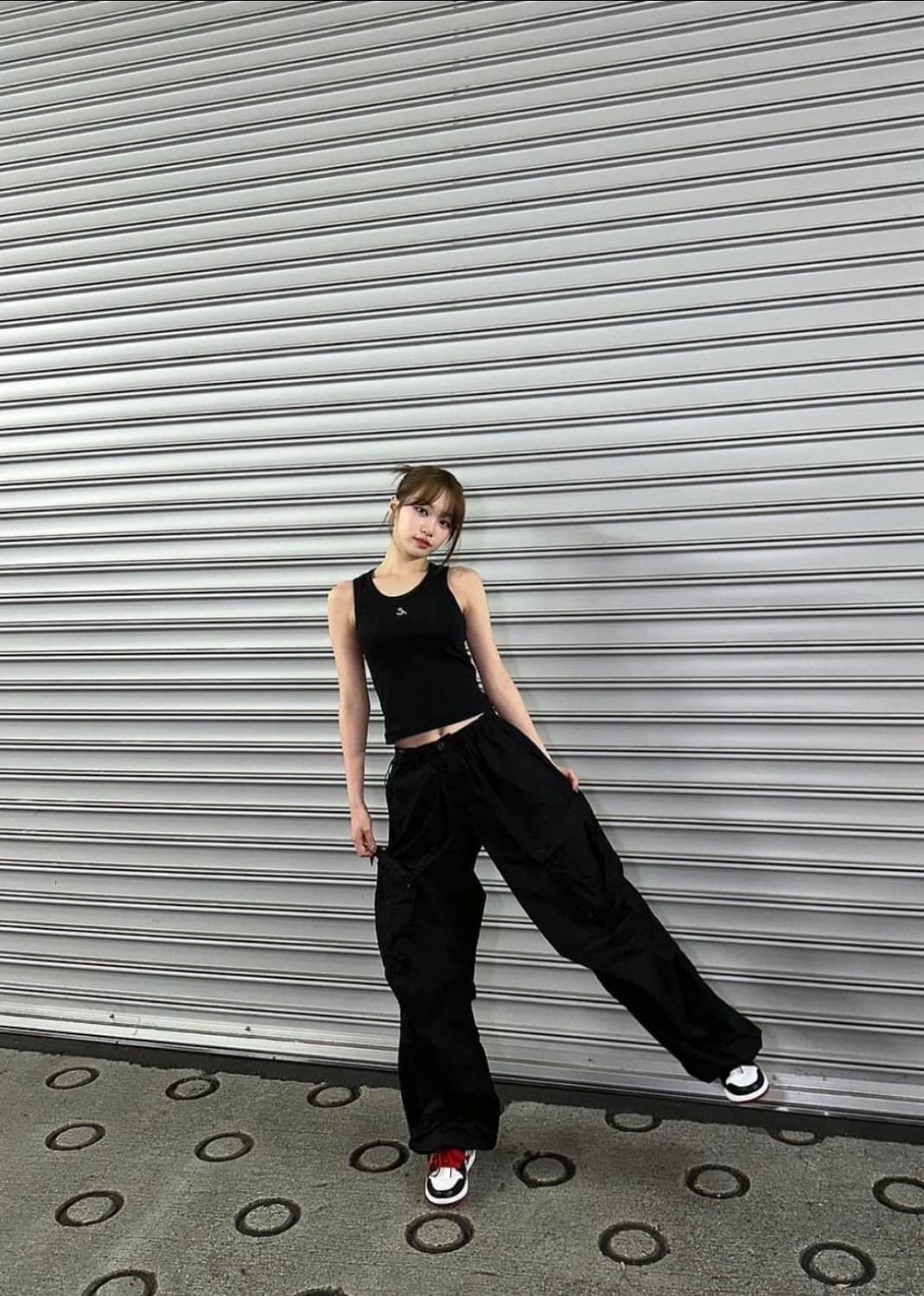 [As if calie]카고 바지 화이트/블랙 상품이미지1