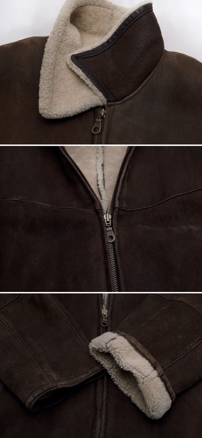 신세계 백화점 천연 양가죽 스웨이드 시어링 무스탕 코트 자켓 (100+) 상품이미지9