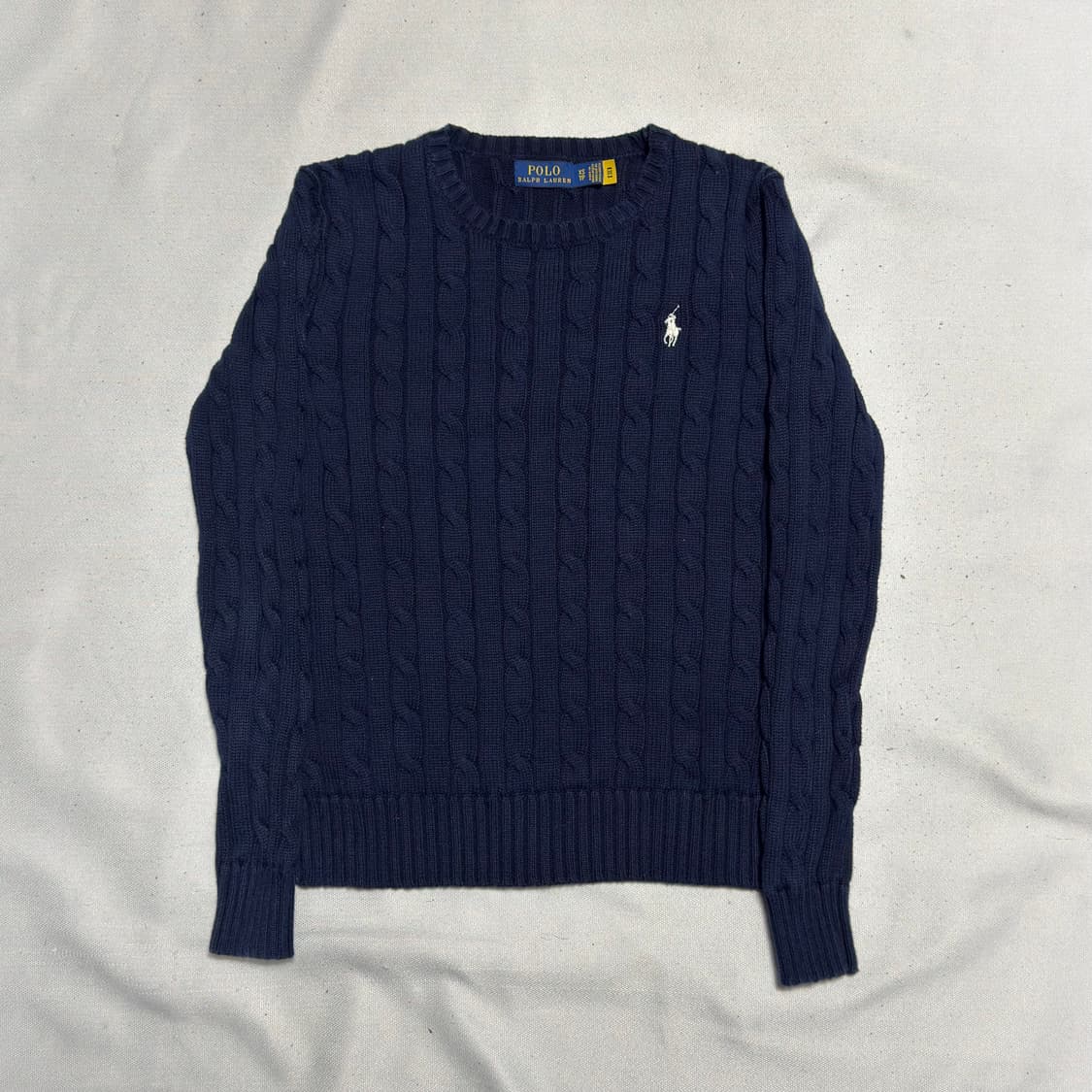 XS 폴로랄프로렌 여성용 네이비 케이블 니트 상품이미지2