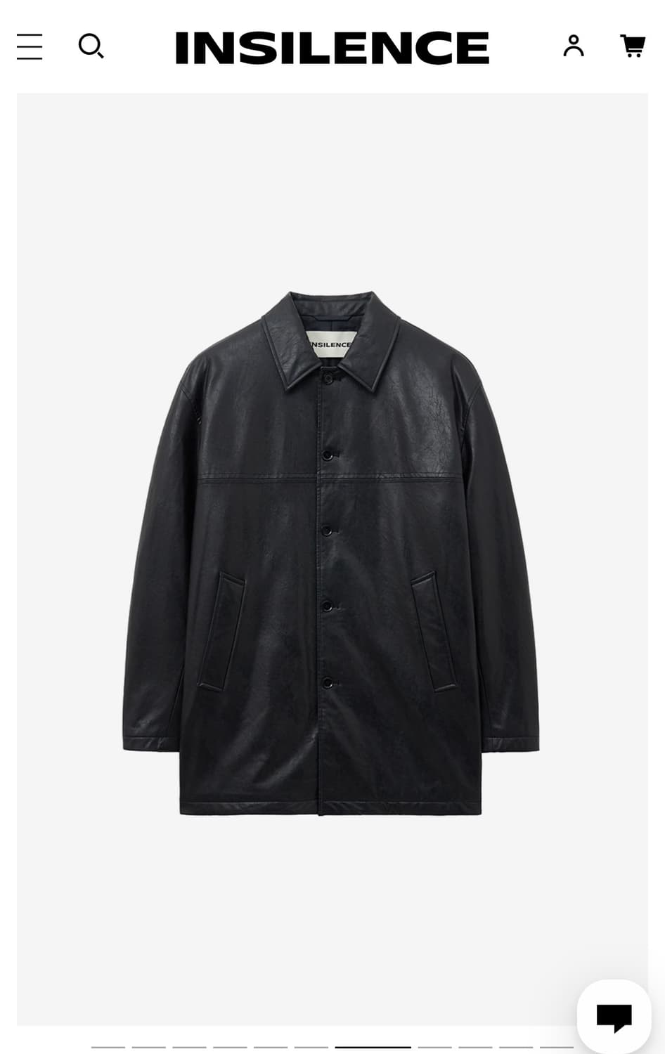 인사일런스 포우 레더 카 코트 블랙 L 상품이미지2