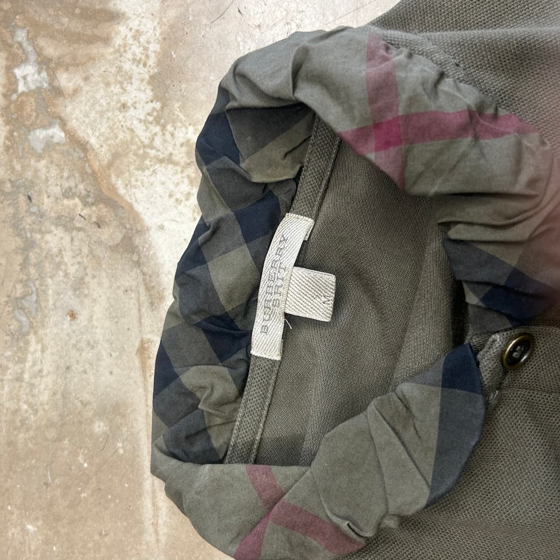 M 버버리 여성용 카키 카라 반팔 티셔츠 상품이미지4