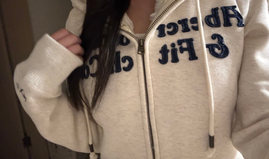 아베크롬비 울프죠 후드집업 퍼 오트밀 [유일매물] 상품이미지1