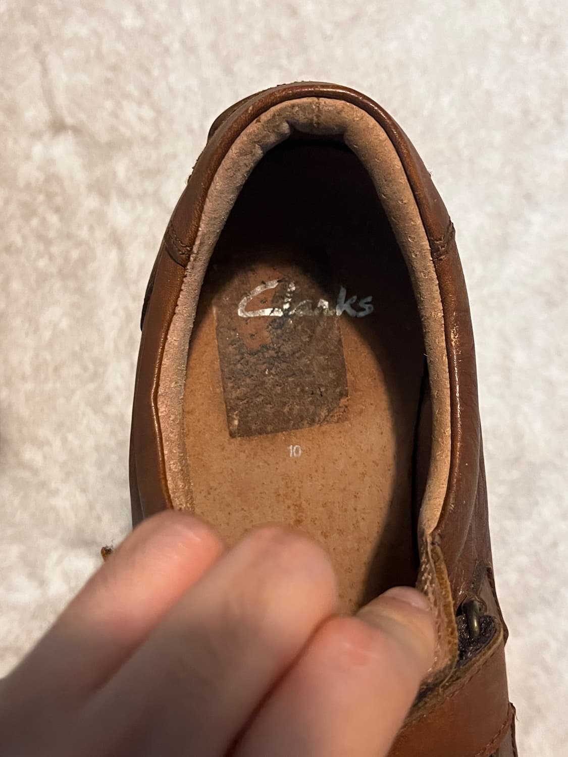 Clarks velcro leather shoes 280 상품이미지5