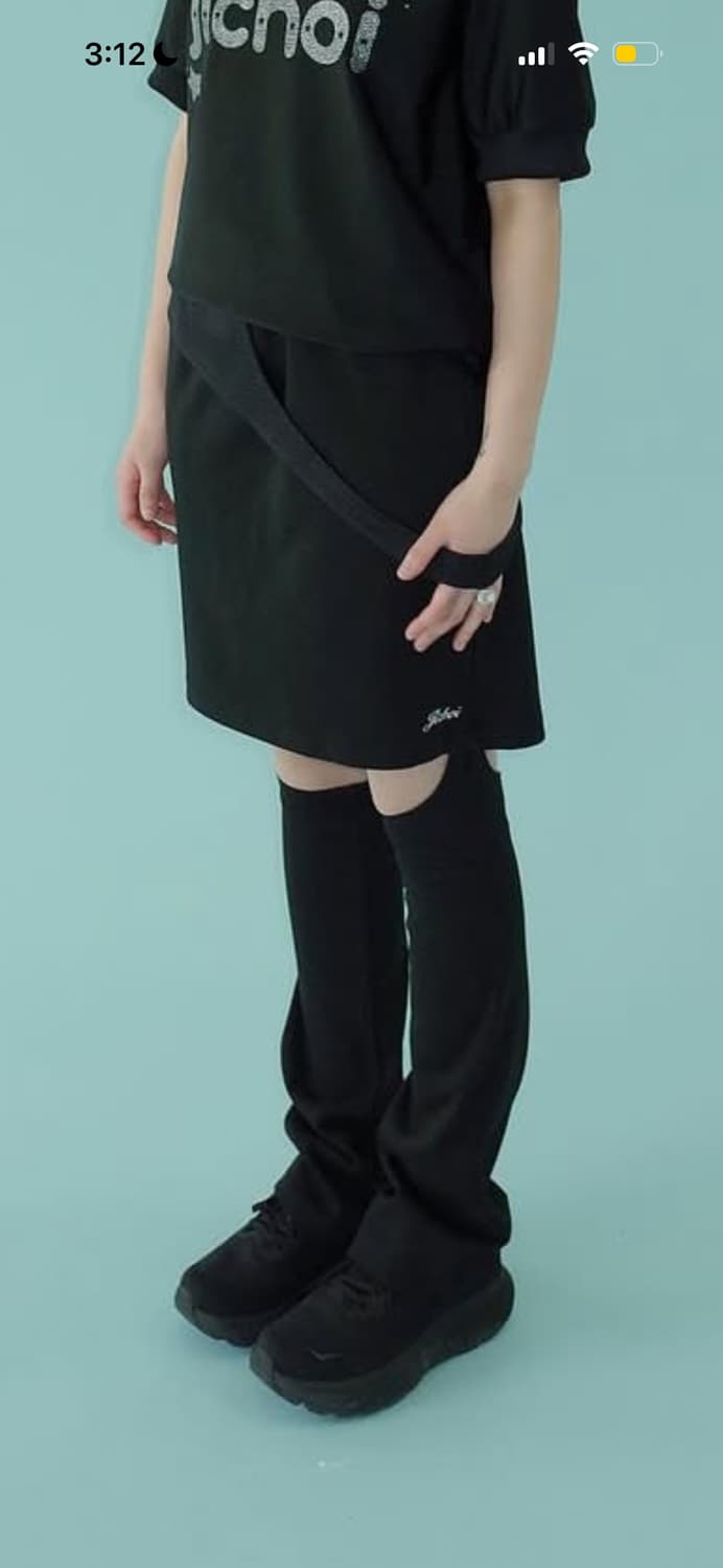SS24 DETTACHABLE SKIRT PANTS black 상품이미지2