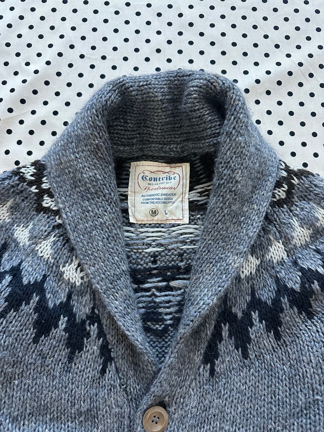 jpn 노르딕 그레이 포켓 가디건 너드 모리걸 히피 웨스턴 상품이미지2