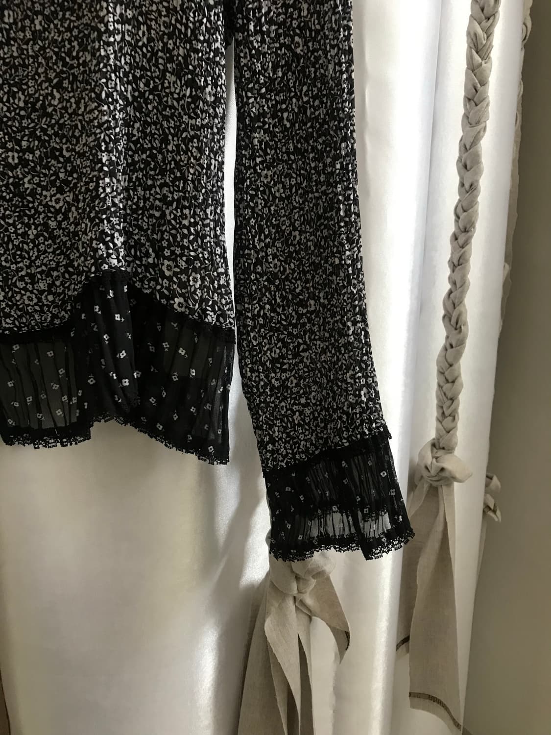 vintage pattern pleats blouse 상품이미지9