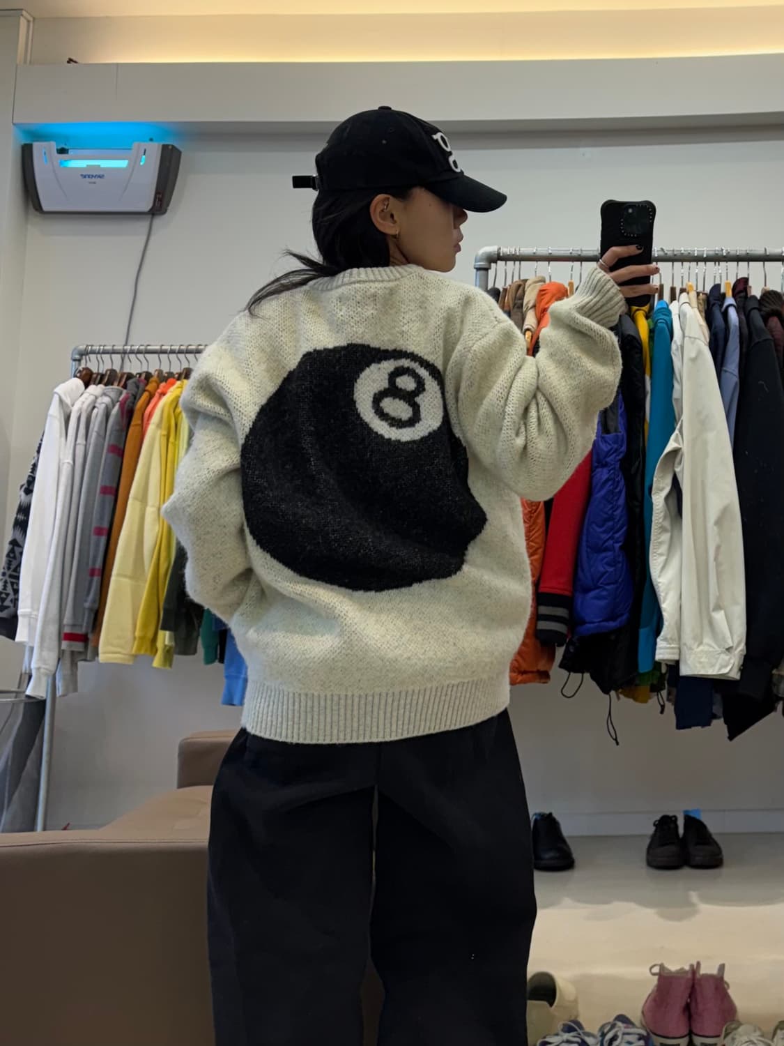 스투시 8볼 헤비 브러쉬드 모헤어 니트 상품이미지4