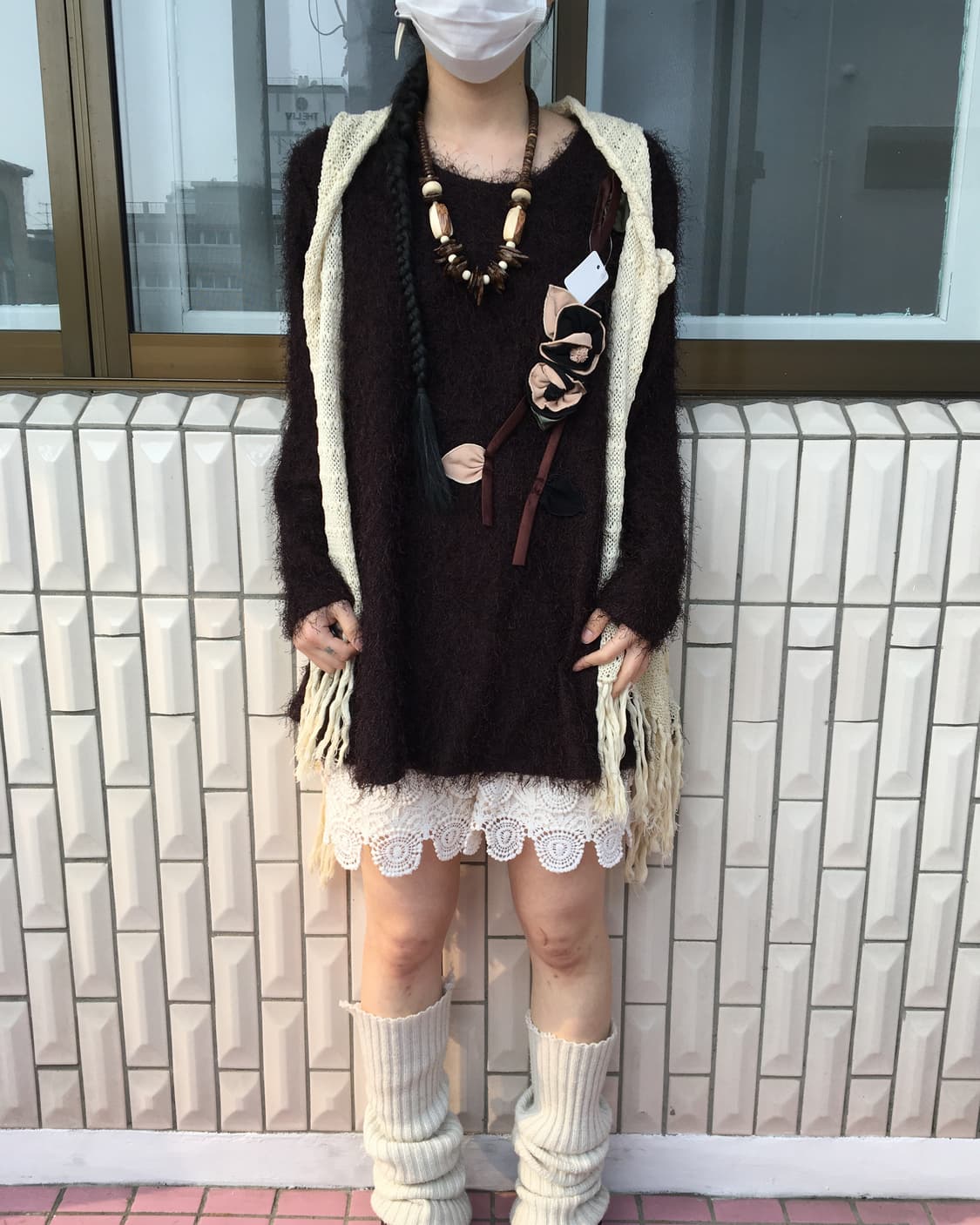 Corsage point fluffy knit 상품이미지6