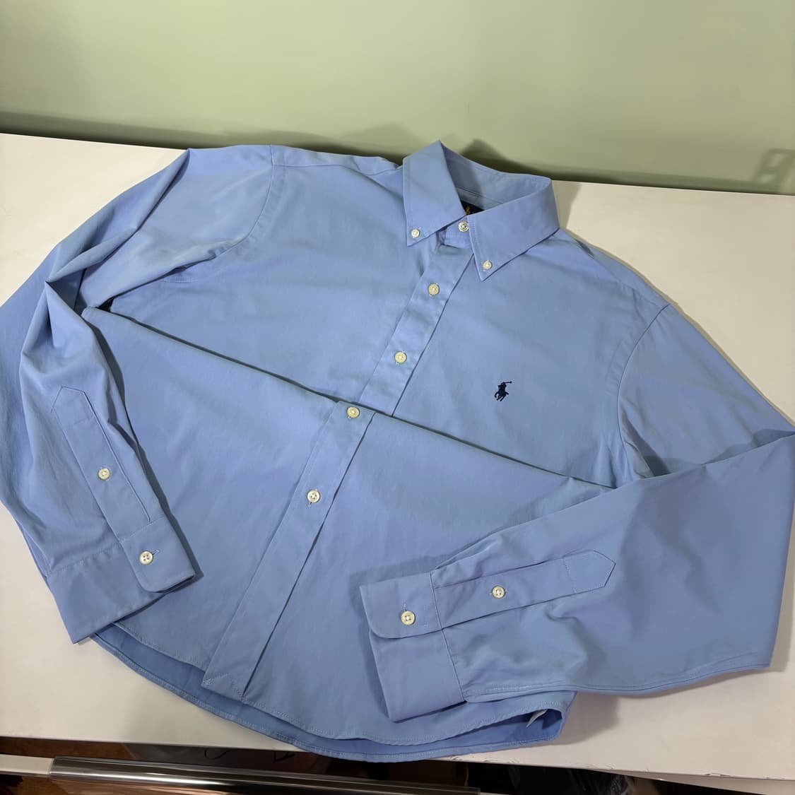 M 폴로 랄프로렌 블루 클래식핏 셔츠 상품이미지1