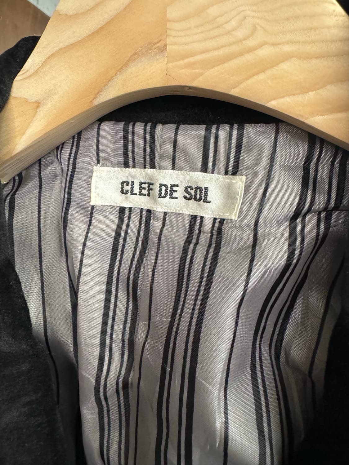 japanese vintage CLEF DE SOL 스웨이드 여성 블레이 상품이미지3