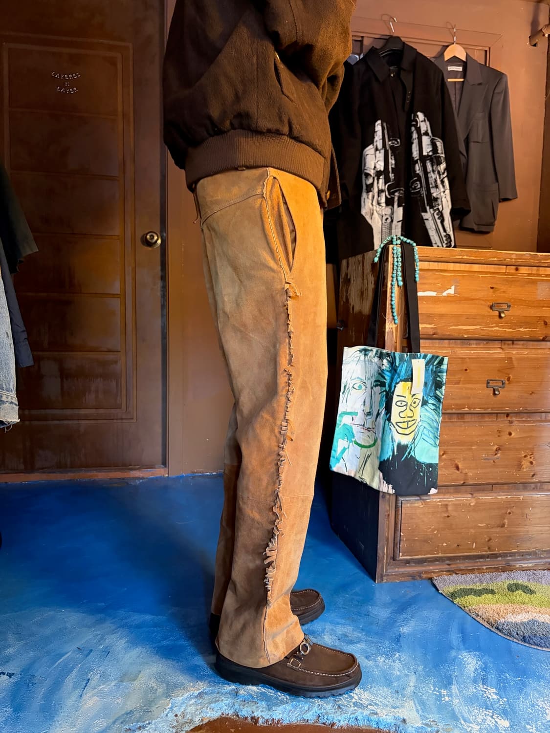 VINTAGE SUEDE LEATHER WESTERN PANTS 상품이미지3