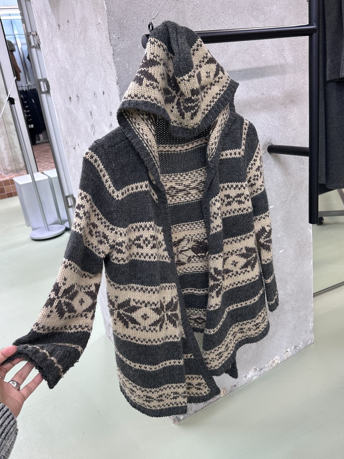 snowflake hood knit cardigan 상품이미지4