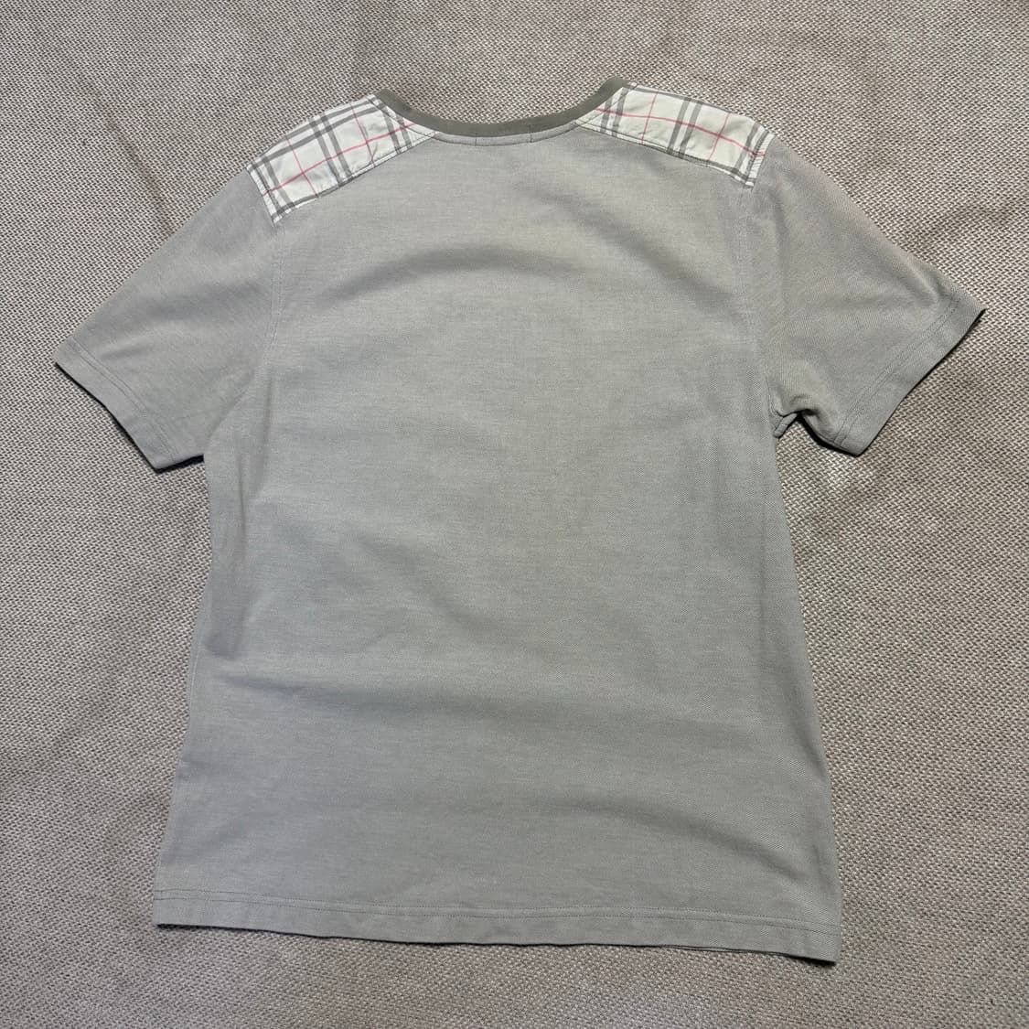 버버리 그레이 반팔 티셔츠 체크포인트 상품이미지5