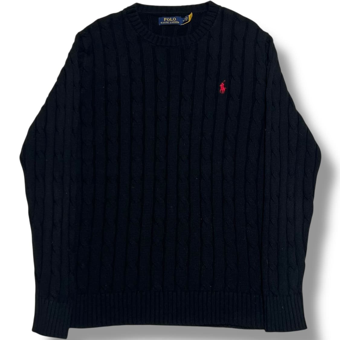 Polo Ralph Lauren 코튼 케이블 블랙 니트 상품이미지1