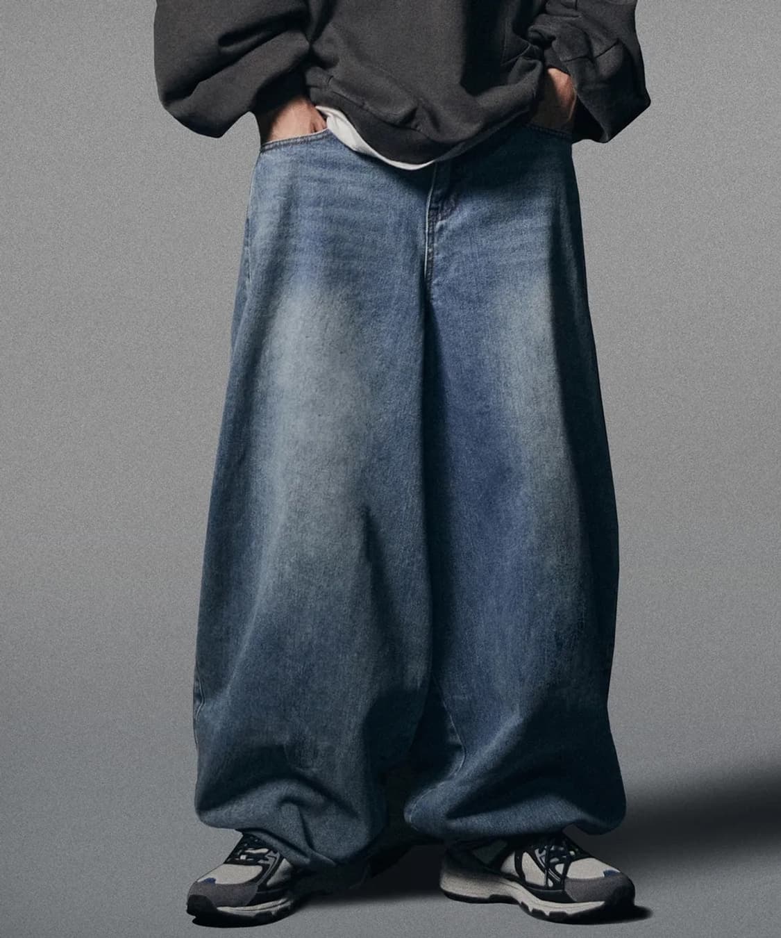 낫포너드 Extra Wide Balloon Pants deep blue 상품이미지1