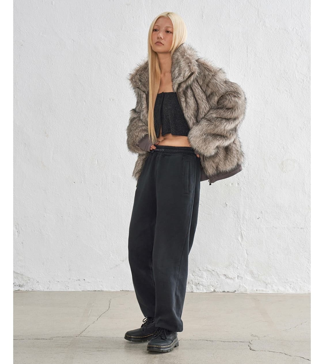 웰빙익스프레스 퍼자켓 그레이 새상품 s 상품이미지1