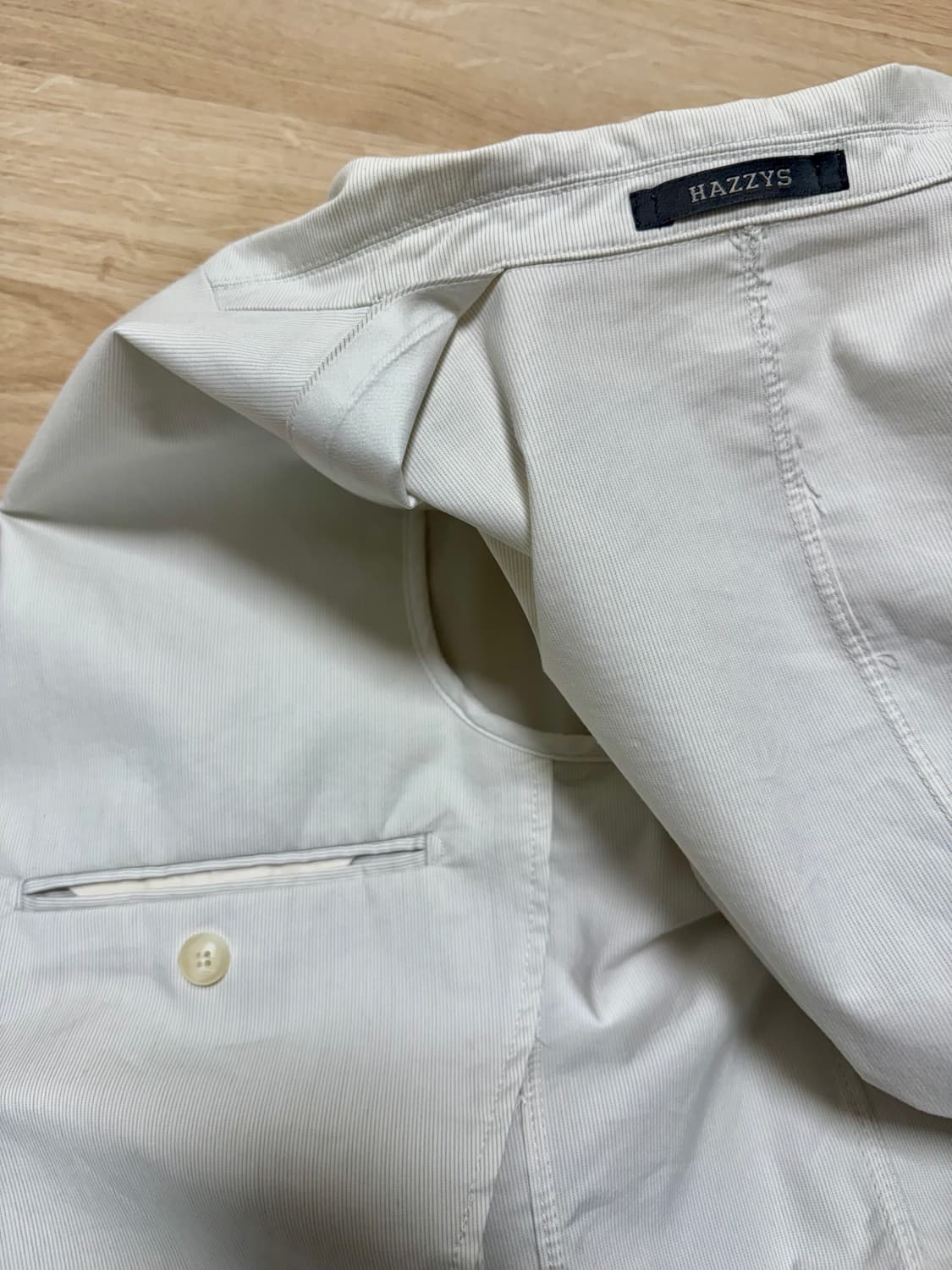 헤지스 남성 베이지 스트라이프 블레이저 95사이즈 상품이미지5