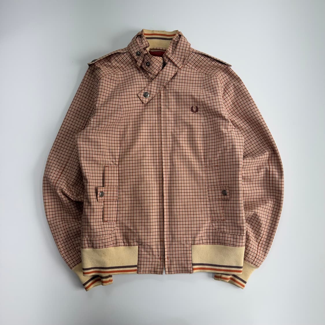 Fredperry 프레드페리 핑크 코랄 체크 자켓  상품이미지3