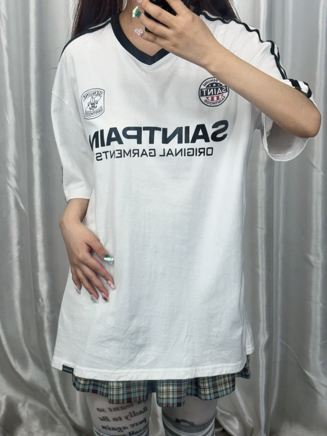 lettering printed short sleeve 상품이미지1