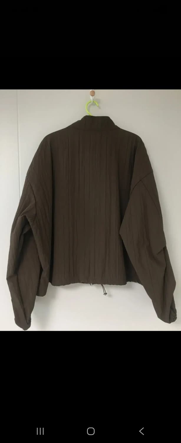 미리내로 브라운 레잉 숏 야상 점퍼 상품이미지4